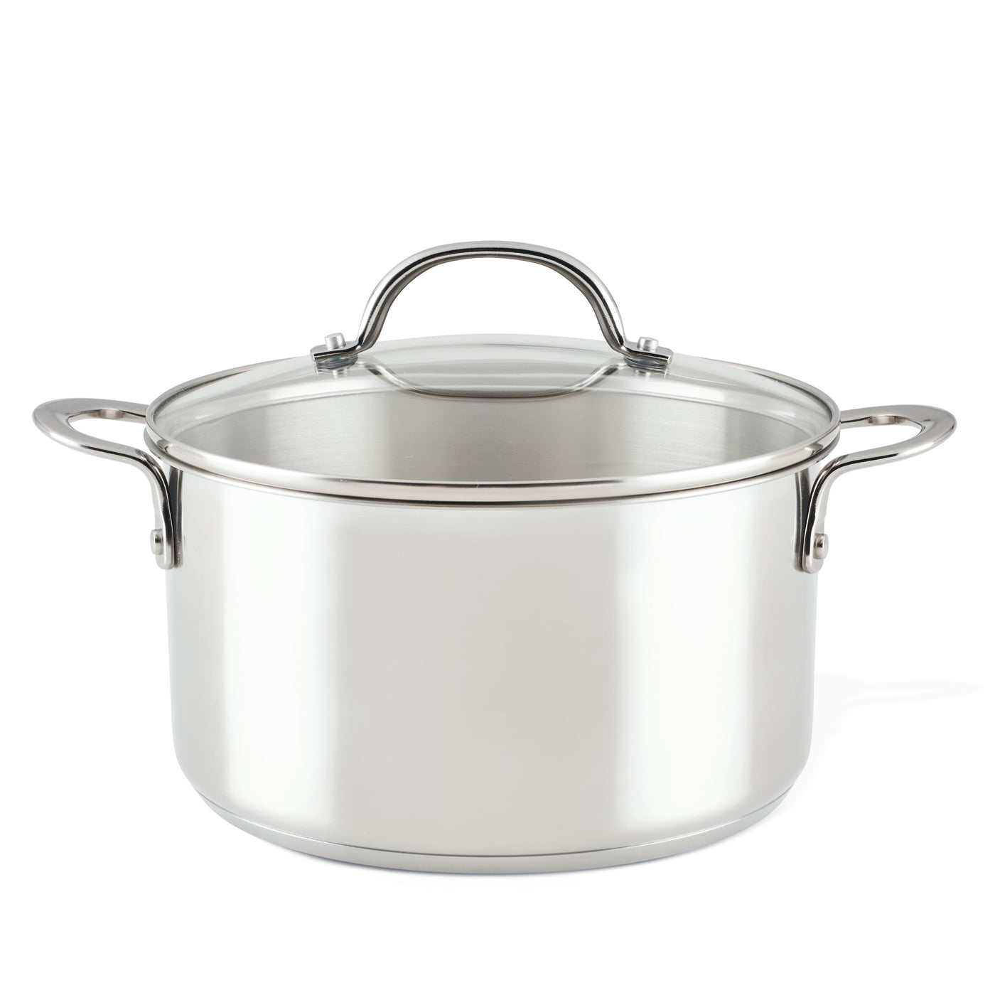 Introducing the 6-Quart Stainless Steel Induction Stockpot with Lid, featuring a durable stainless steel construction, robust handles, and a stylish glass lid. Built to meet professional-grade standards, it's ideal for all your culinary needs.