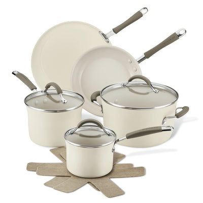 10-Piece Cucina Ceramic Nonstick Cookware Set