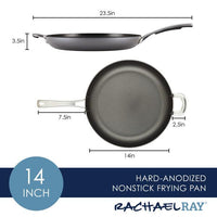 With a durable hard-anodized aluminum build, the Cook + Create Hard Anodized Nonstick Frying Pans offer a triple-layer nonstick surface for easy cooking and cleaning, complete with the signature Rachael Ray logo.