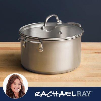 Rorence 6 Quart Stainless Steel Stockpot – Tri-Ply Base Pot With Lid For Soup, Pasta & Induction Stoves