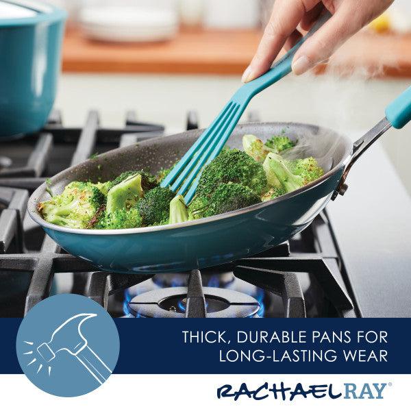 Using the Cook + Create Nonstick Frying Pan on a stovetop ensures even heat distribution and easy release. Opt for its thicker gauge aluminum construction to achieve high-performance results, enhancing your culinary experience with each stir.