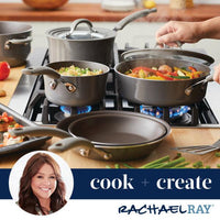 Using the Cook + Create Nonstick Cookware Sets on a stove offers an effortlessly smooth cooking experience. These pots and pans feature scratch resistance, providing just the right touch for all your culinary creations, and they are conveniently oven safe for even more versatility in the kitchen.