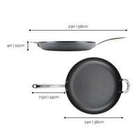 14" Professional Hard Anodized Nonstick Frying Pan, perfect for one-pan meals.