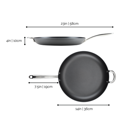 14-Inch Professional Hard Anodized Nonstick Frying Pan
