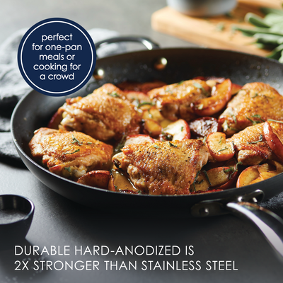 14-Inch Professional Hard Anodized Nonstick Frying Pan