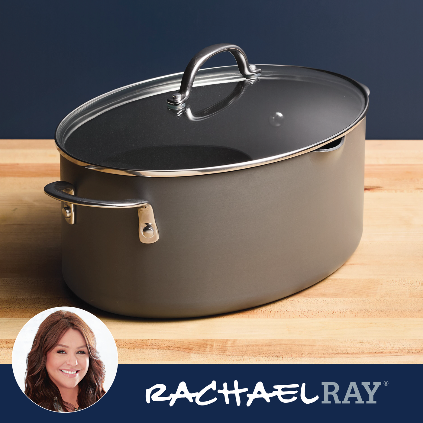 Oval Cooking Pot with Lid: 8-Quart Stockpot Nonstick | Rachael Ray
