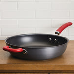12.5-Inch Create Delicious Anodized Nonstick Induction Deep Frying Pan with Helper Handle 80180 - 28819574882486