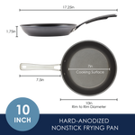 10-inch hard-anodized nonstick frying pan with a 7-inch cooking surface.