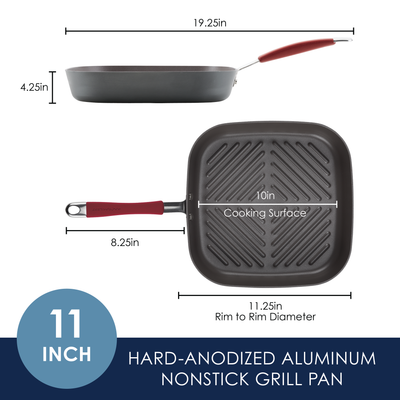Cucina 11-Inch Square Deep Grill Pan – Rachael Ray