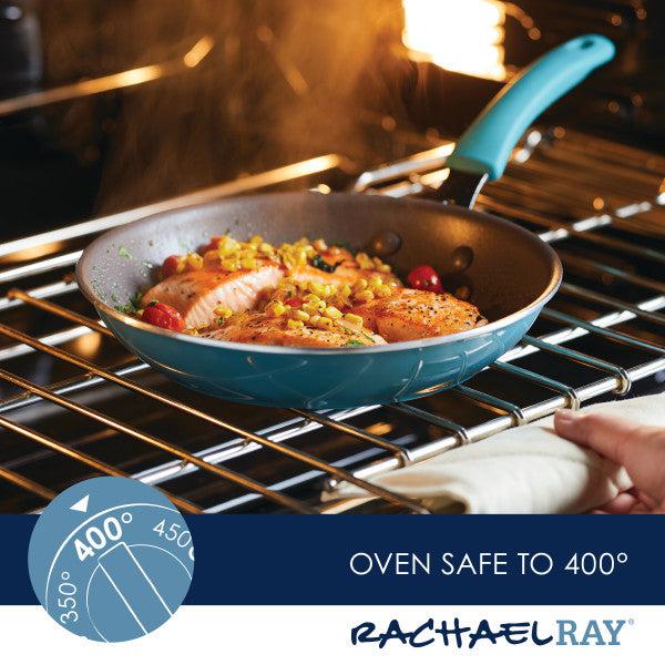 Prepare delicious chicken and vegetables in the oven with the high-performance Cook + Create Nonstick Frying Pan, safe up to 400 degrees.