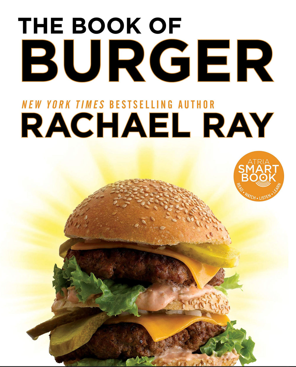 Cover of "The Book of Burger" featuring a large double burger.