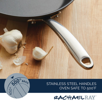 11- Piece Professional Hard-Anodized Nonstick and Induction Stainless Steel Cookware Set