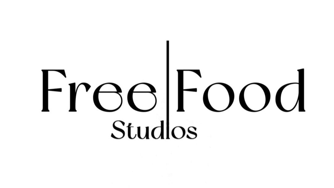 Logo reads "Free Food Studios" with stylized text on a plain background.