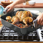 16-Inch x 12-Inch Nonstick Hard Anodized Roaster with Reversible Rack 87657 - 26780971204790