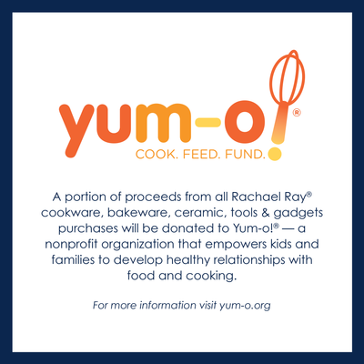 Yum-o! logo with a message about proceeds supporting a nonprofit organization.