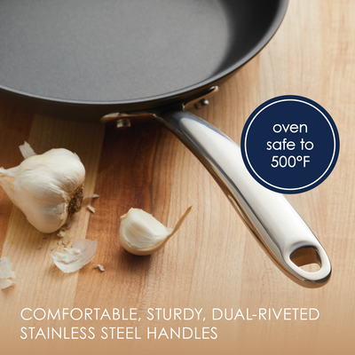 11- Piece Professional Hard-Anodized Nonstick and Induction Stainless Steel Cookware Set