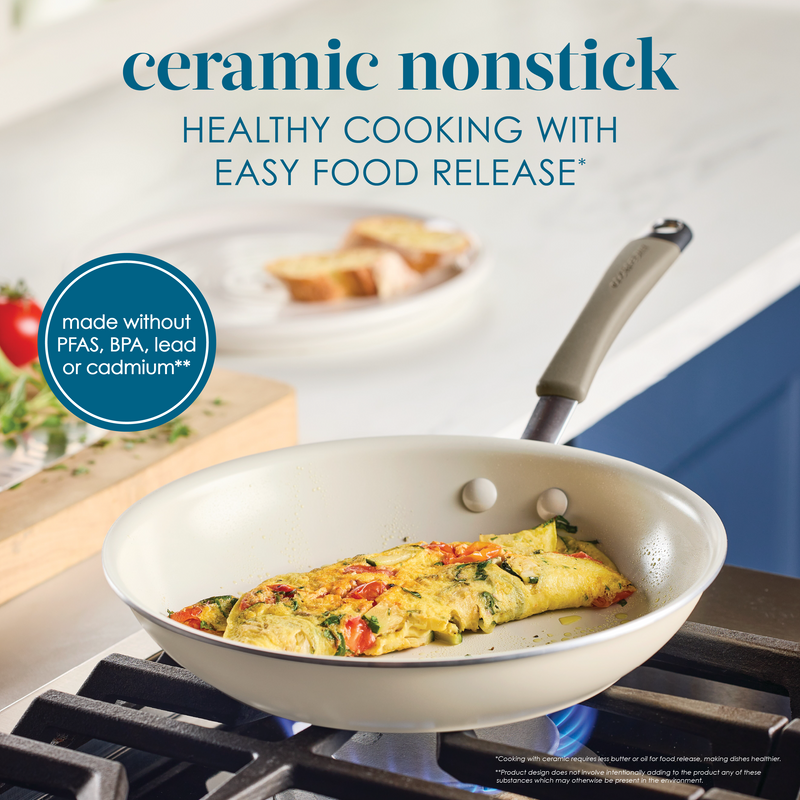 10-Piece Cucina Ceramic Nonstick Cookware Set