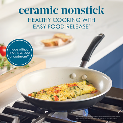 10-Piece Cucina Ceramic Nonstick Cookware Set