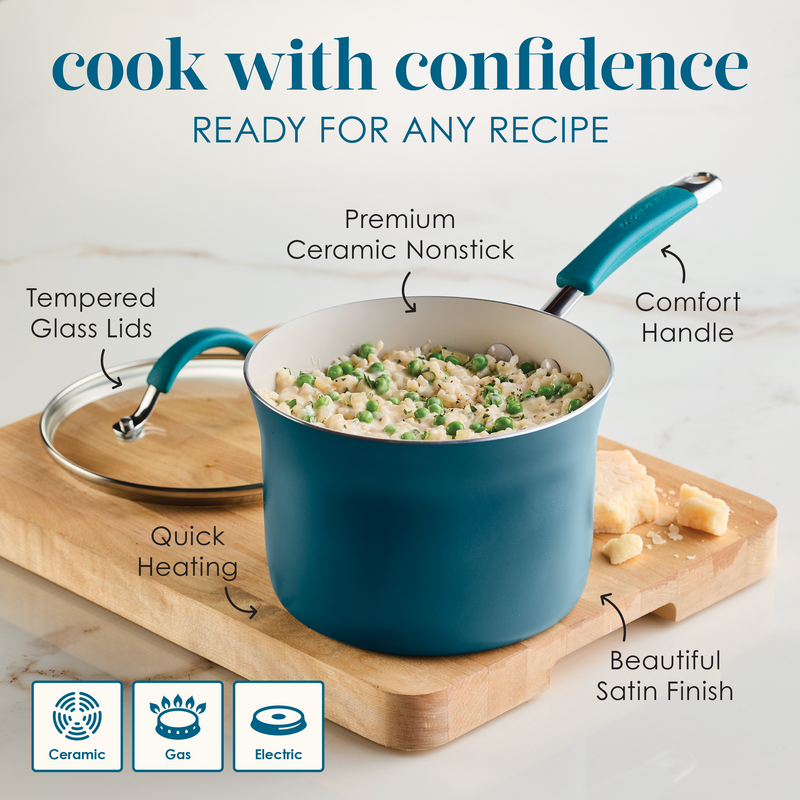 10-Piece Cucina Ceramic Nonstick Cookware Set