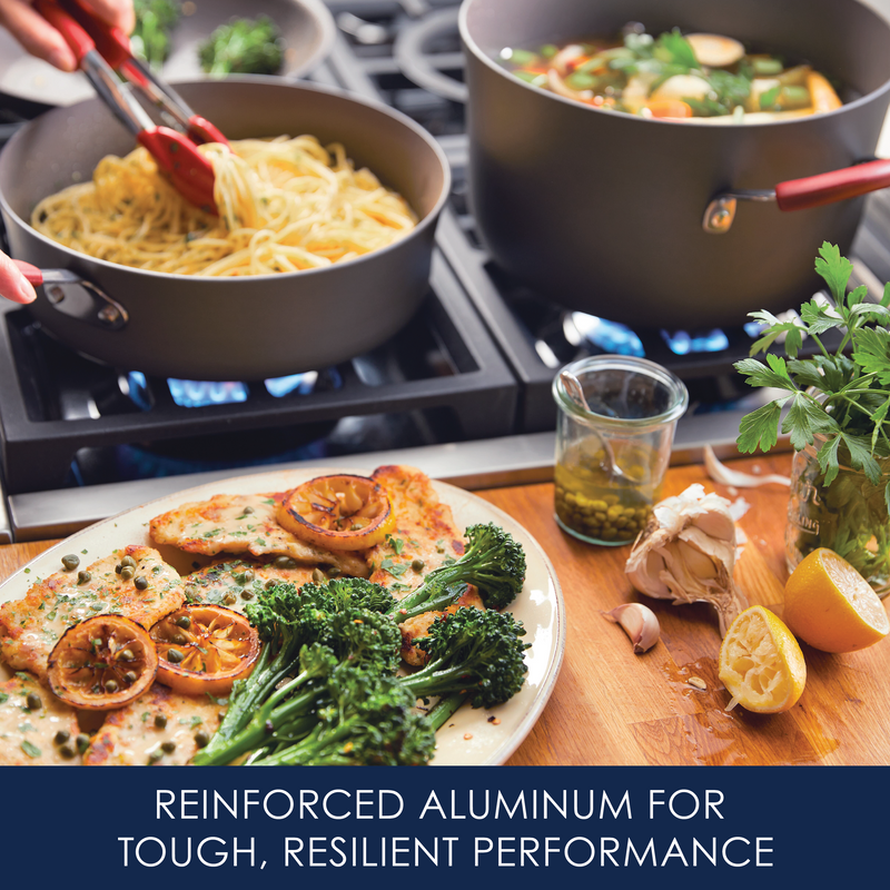 12-Piece Cucina Hard Anodized Nonstick Cookware Set