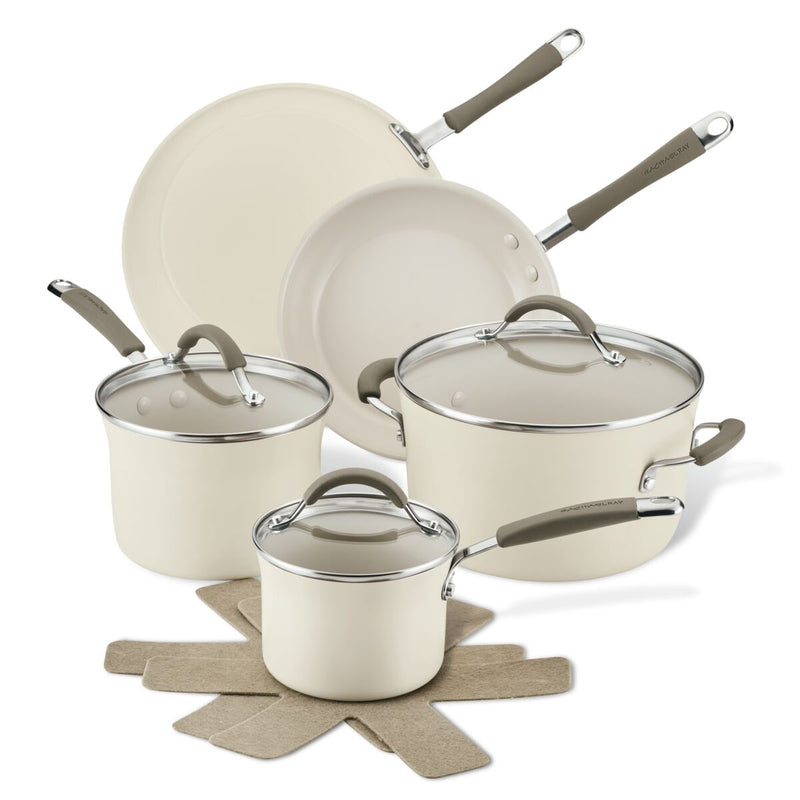 10-Piece Cucina Ceramic Nonstick Cookware Set