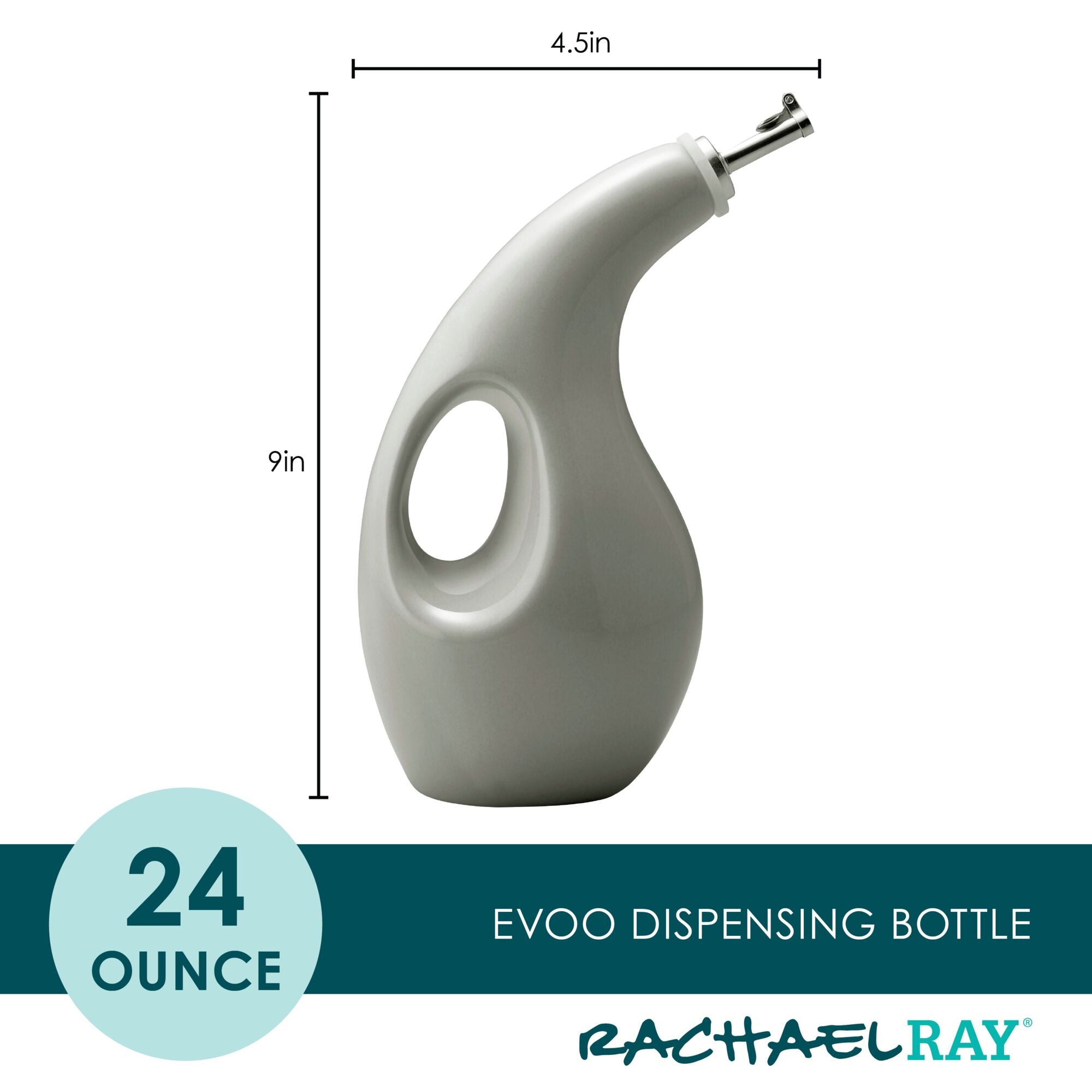 24-Ounce EVOO Bottle | Sea Salt Gray