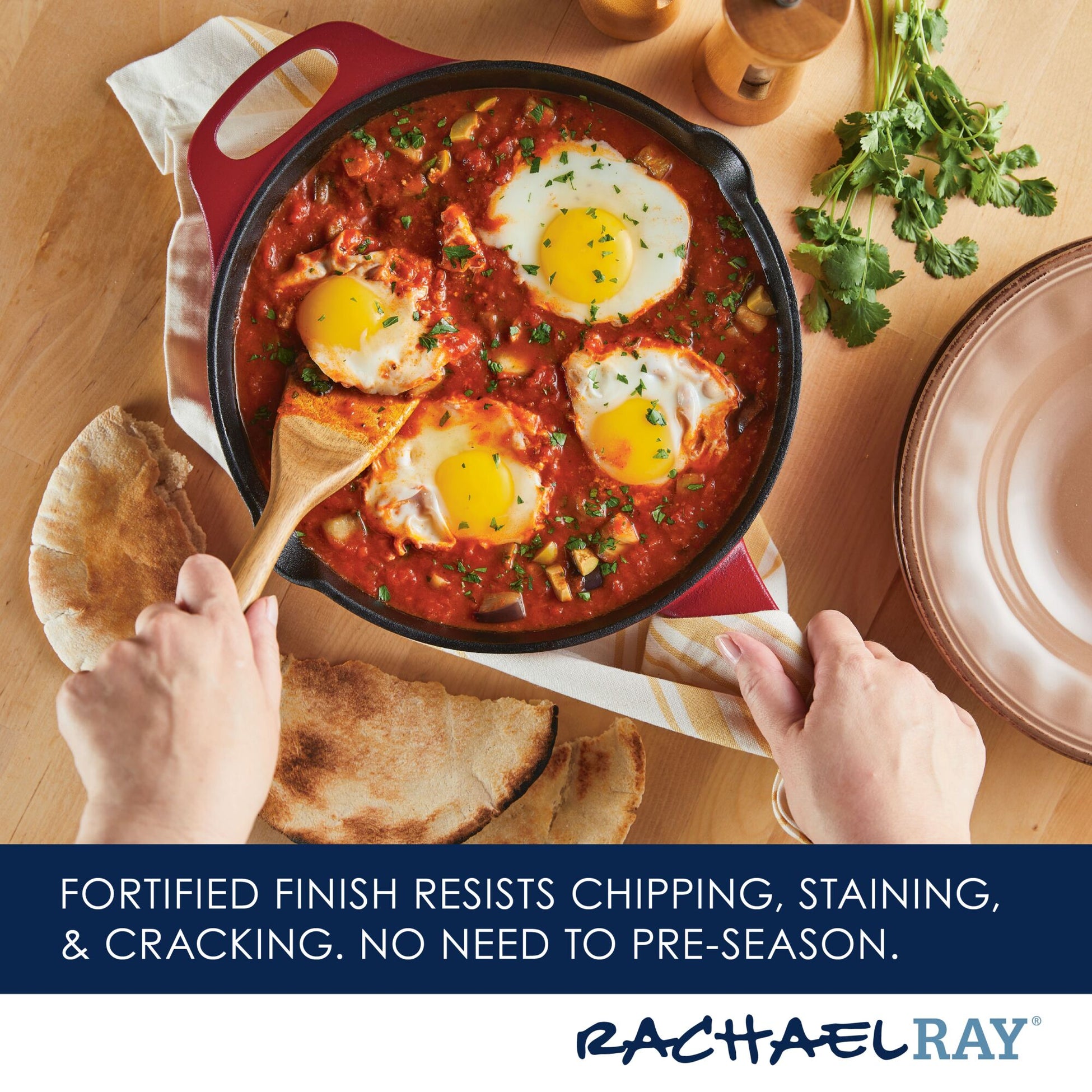 10Inch Cast Iron Skillet Won't Rust or Chip Rachael Ray