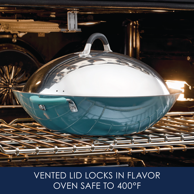 14-Inch Stainless Steel Domed Lid