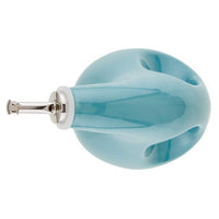 The EVOO Bottle 24-Ounce features a blue silicone grip handle with a metal rod attachment on one end, ideal for precision pouring.