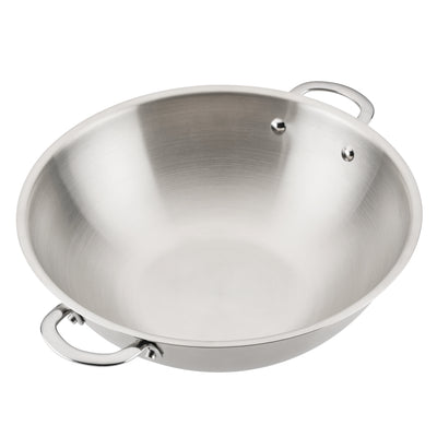 14-Inch Stainless Steel Induction Wok