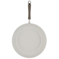 Ceramic Nonstick Frying Pan with gray handle, top view shown.
