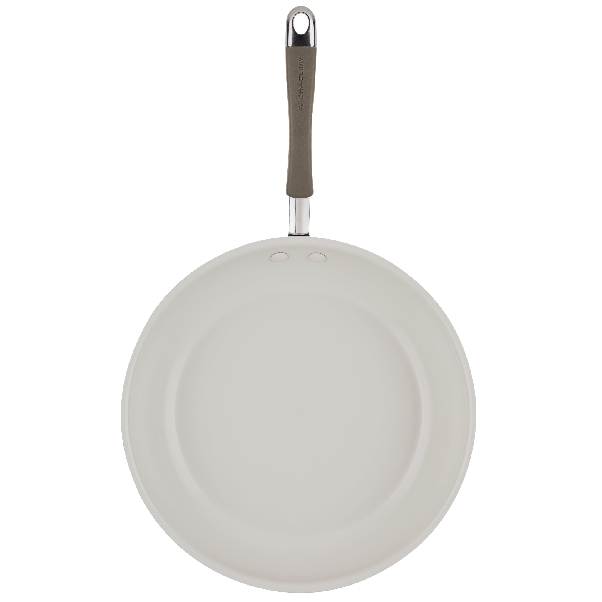 Ceramic Nonstick Frying Pan with gray handle, top view shown.