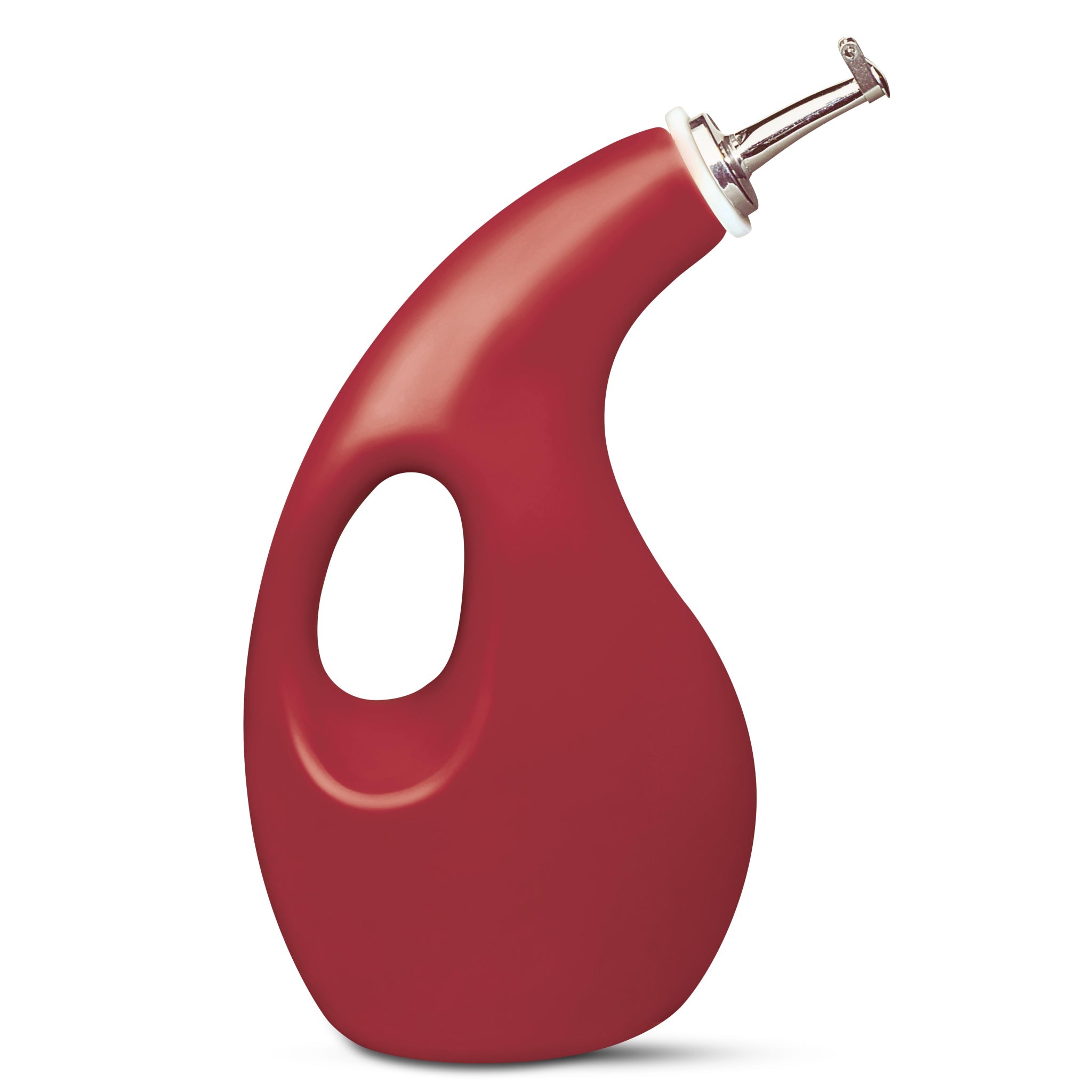 2-Piece EVOO and Vinegar Set with a red handle and metal spout.