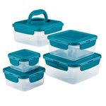 10-Piece Square Nestable Food Storage Containers HPL980HS5T - 26643783680182