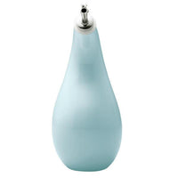 24-ounce EVOO Bottle in light blue ceramic with a stainless steel pour spout.