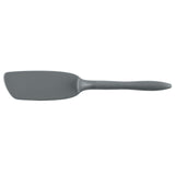 Gray silicone spatula with a smooth handle and a flat, wide blade.