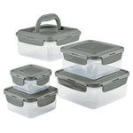 10-Piece Square Nestable Food Storage Containers HPL980HS5G - 26643803177142