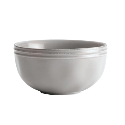 A plain white ceramic bowl against a white background.