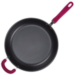 12.5-Inch Hard Anodized Nonstick Induction Deep Frying Pan with Helper Handle 81131 - 26644894679222