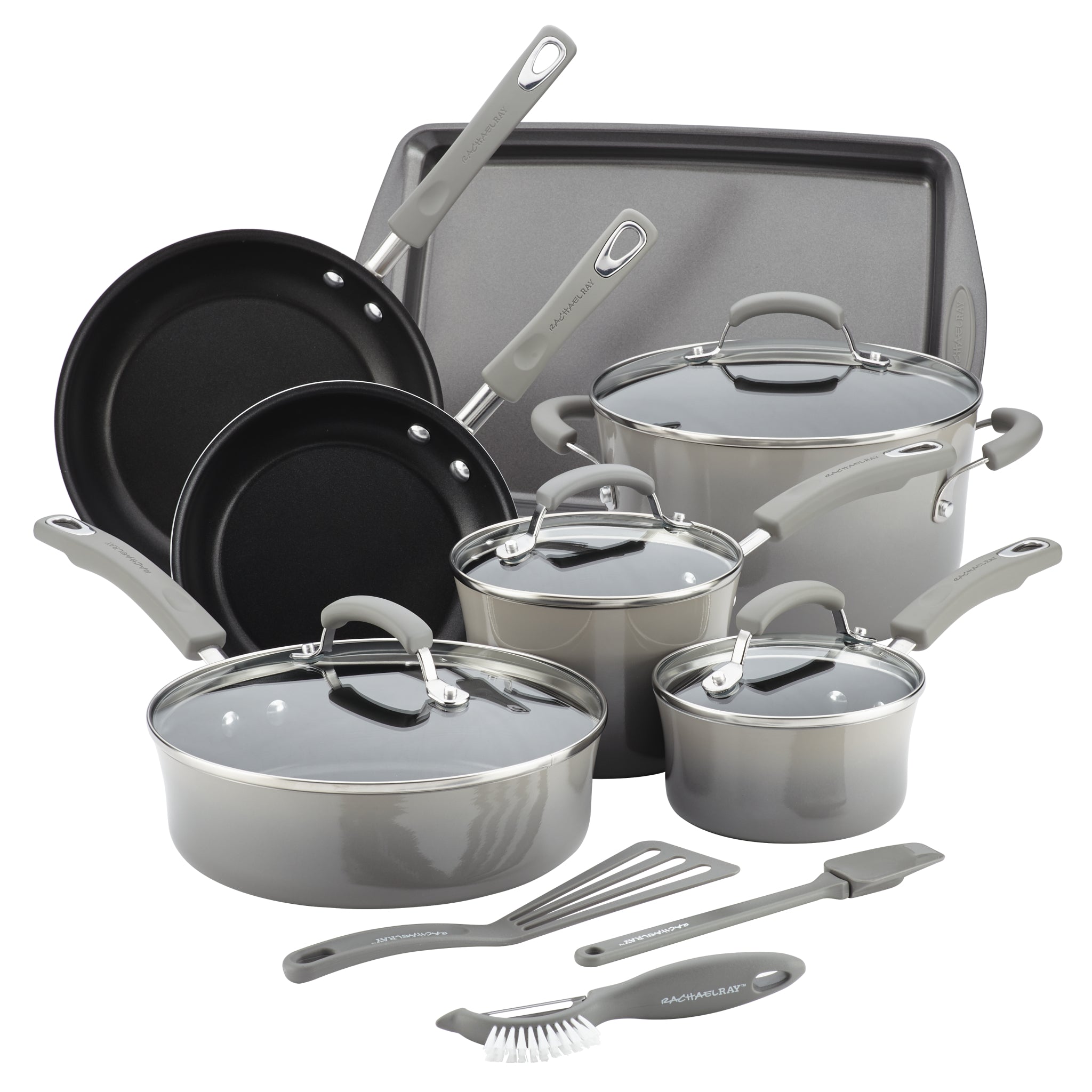 14-Piece Nonstick Cookware Set_Gray