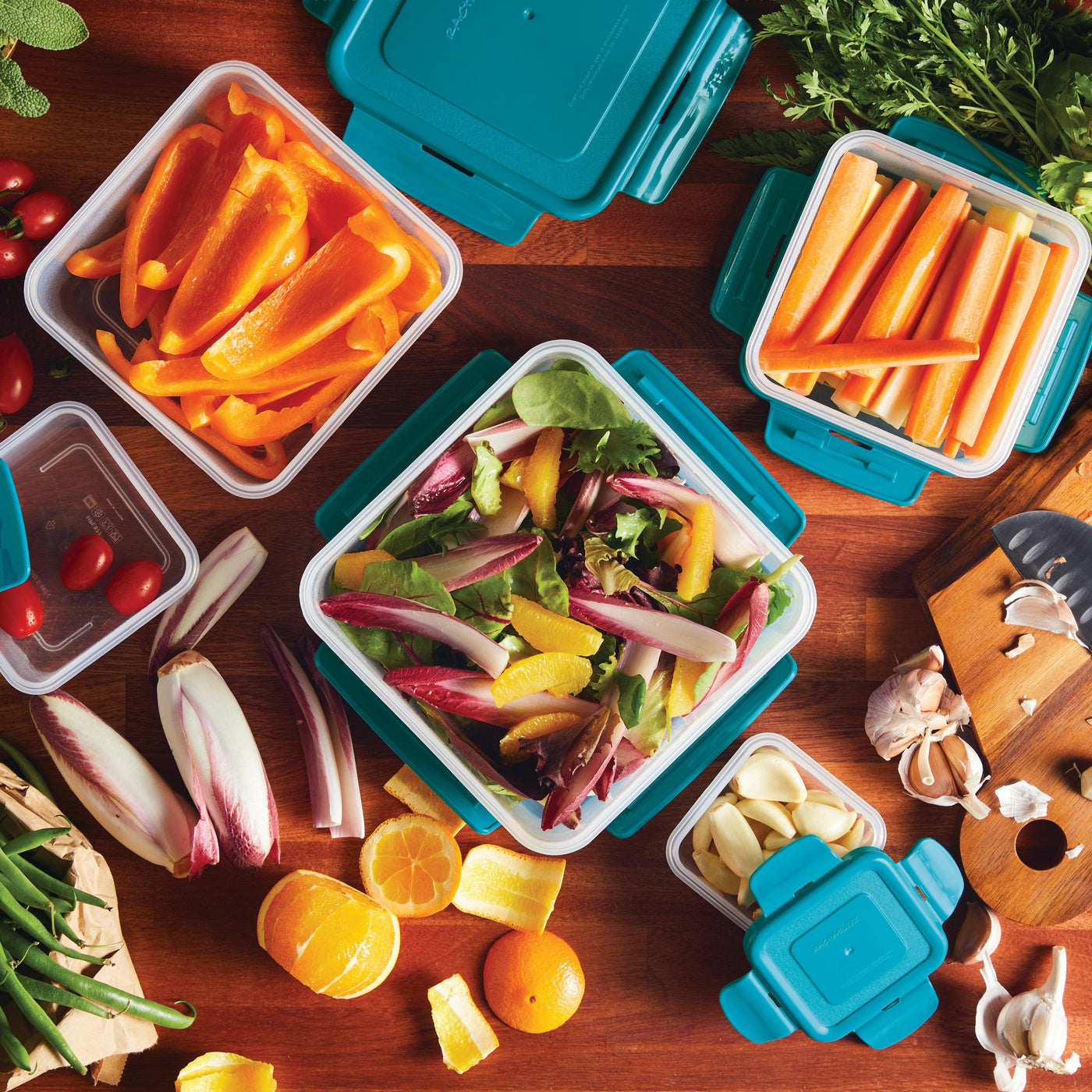 10-Piece Nestable Food Storage Containers | Teal