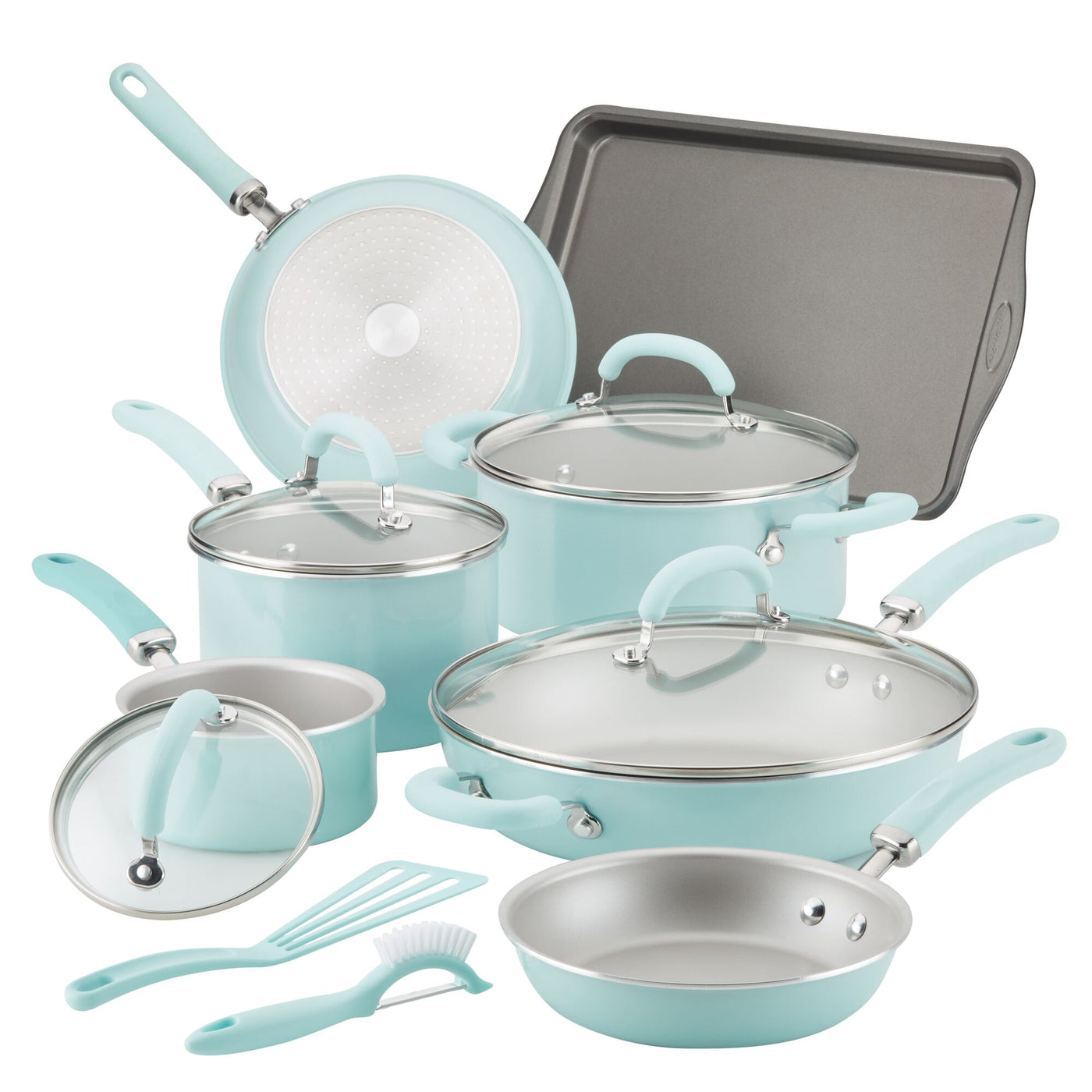 The 13-Piece Nonstick Induction Cookware Set is dishwasher safe.