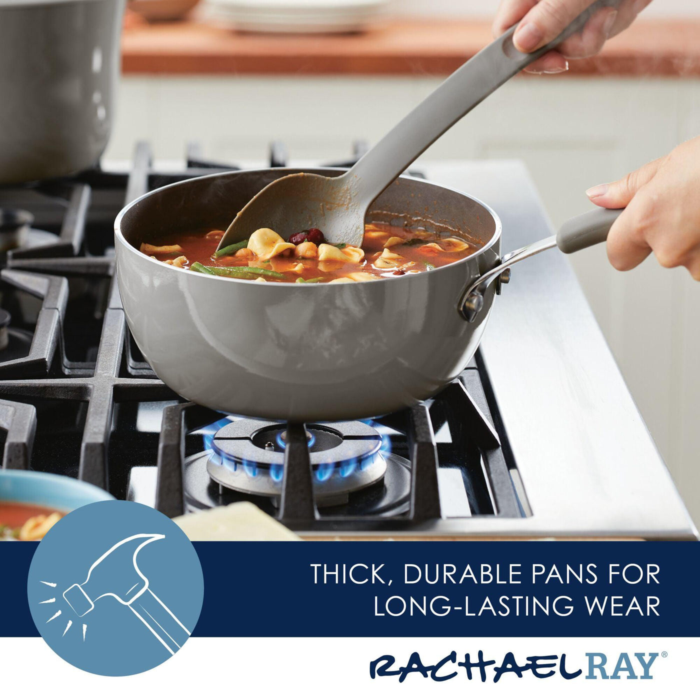 3-Quart Nonstick Saucier Pan | Gray