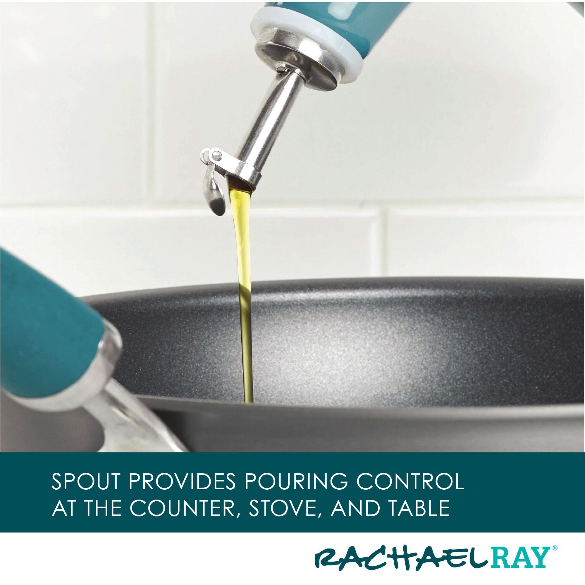 EVOO Bottle: Ceramic Oil & Vinegar Dispenser & Bottle | Rachael Ray
