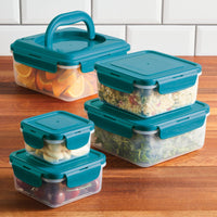 10-Piece Nestable Food Storage Containers | Teal