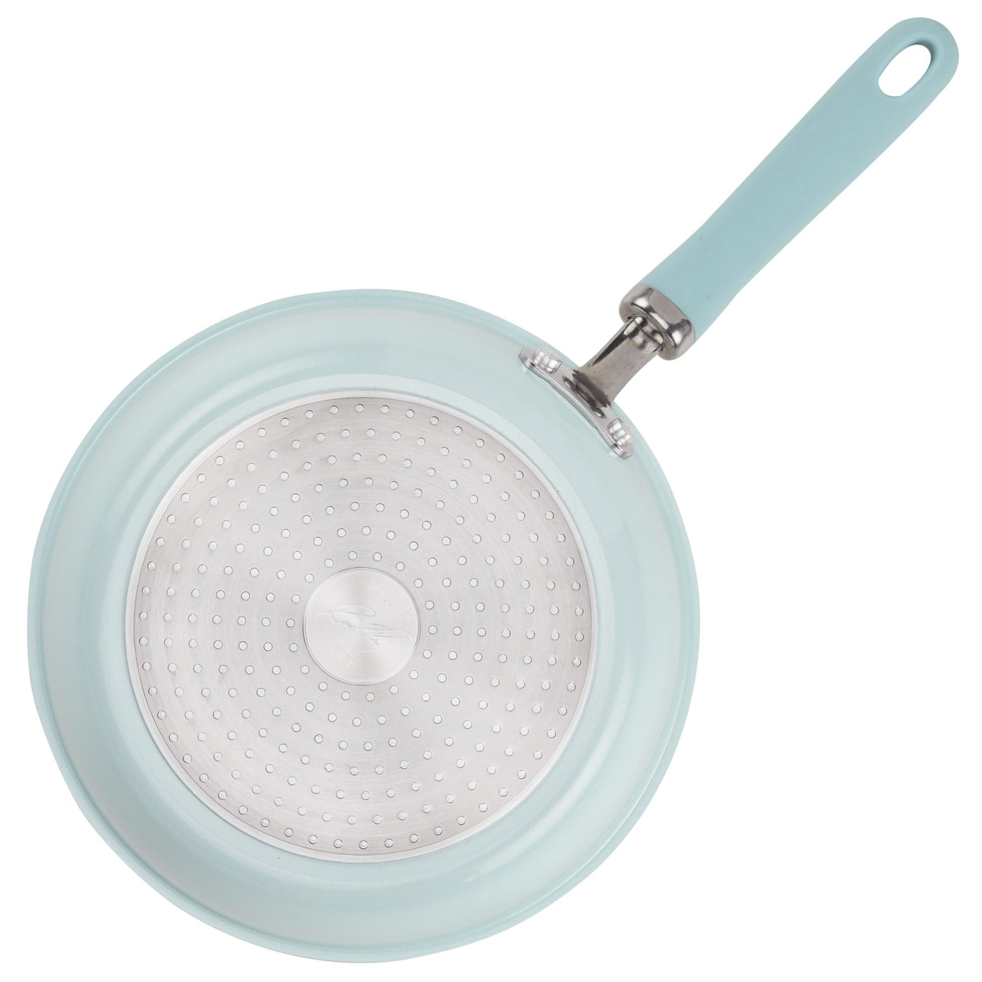 Cookware 9.5" Covered Deep Frying Pan | Light Blue Shimmer
