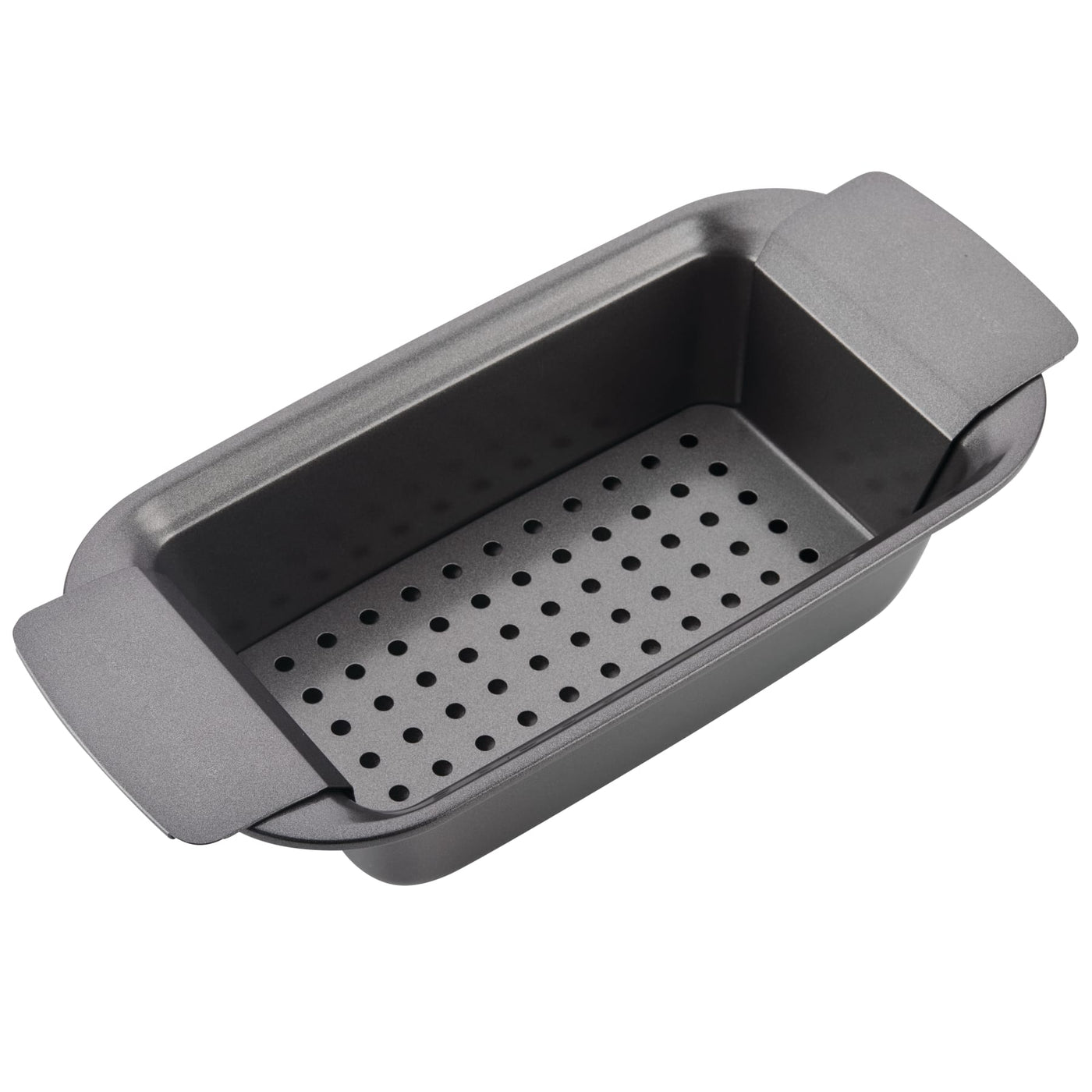 Bakeware 9" x 5" Nonstick Meatloaf Pan Set | Gray
