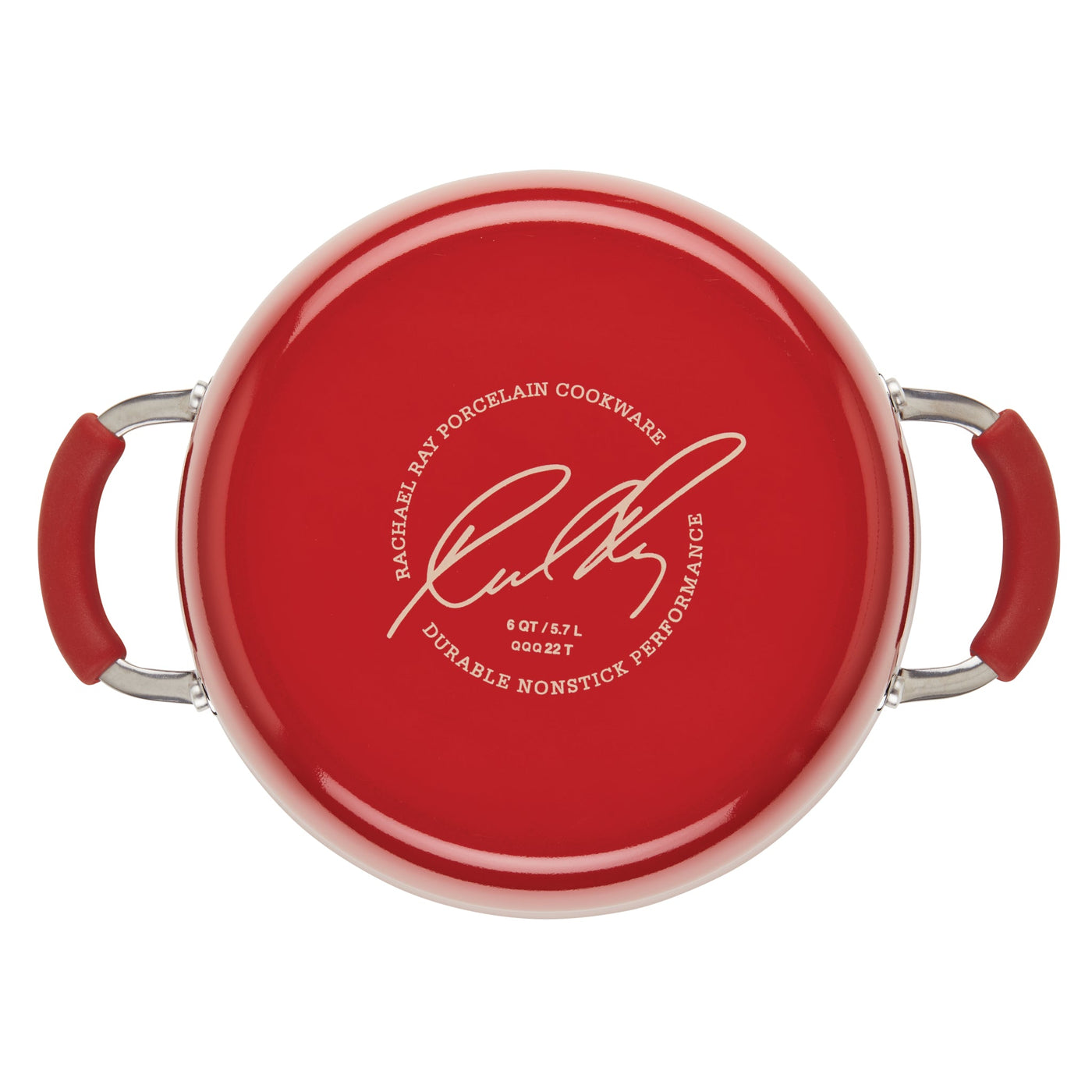 14-Piece Nonstick Cookware and Measuring Cup Set | Cranberry Red