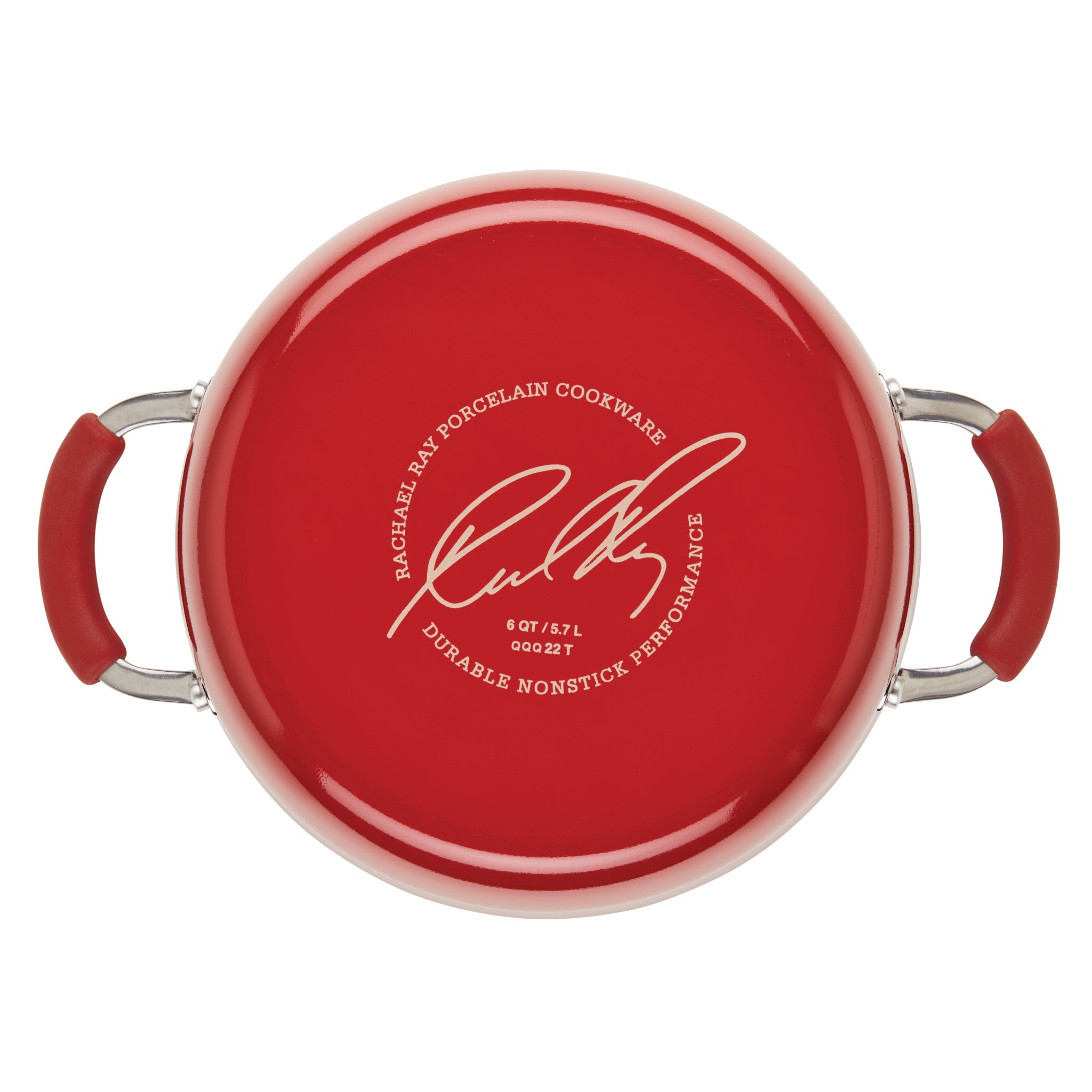 14-Piece Nonstick Cookware and Measuring Cup Set | Cranberry Red