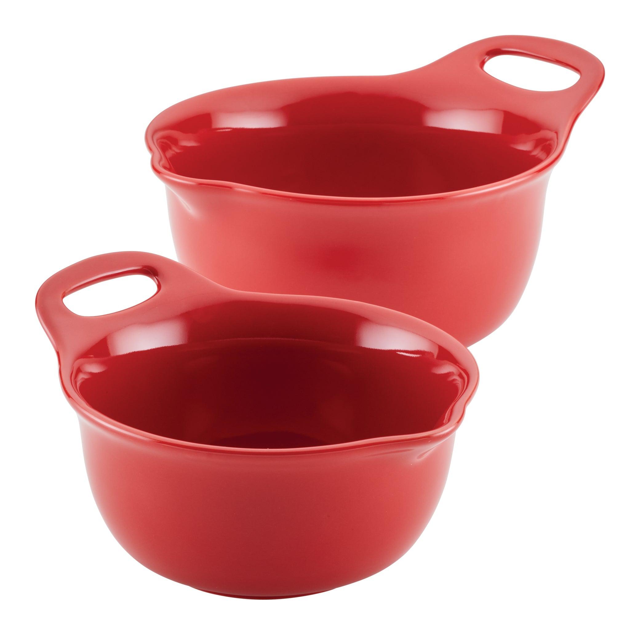 Tools and Gadgets 2-Piece Ceramic Mixing Bowl Set | Red